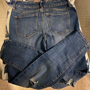 Old Navy distressed Rockstar skinny jeans.